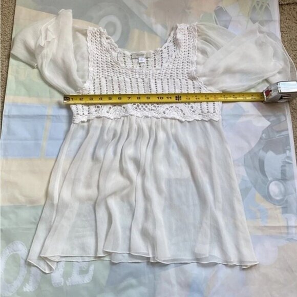 Dress Barn Sheer Mesh Crochet Top – Women’s Size Small - Picture 7 of 8